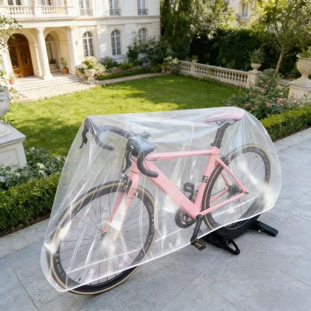 2 Stück transparente elastische Fahrradabdeckung, universelle Schutzhülle für Rennräder und Mountainbikes