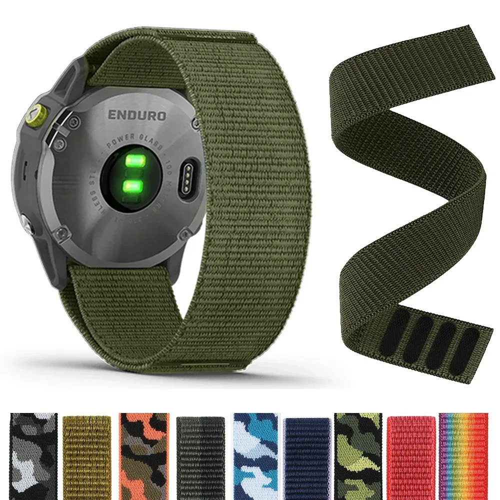 22MM 26MM Nylonband für Garmin Fenix 7/7X/6/6X Pro/5X Plus/Saphir Ersatzuhrenarmband für Epix Pro Descent MK3/2 Armband