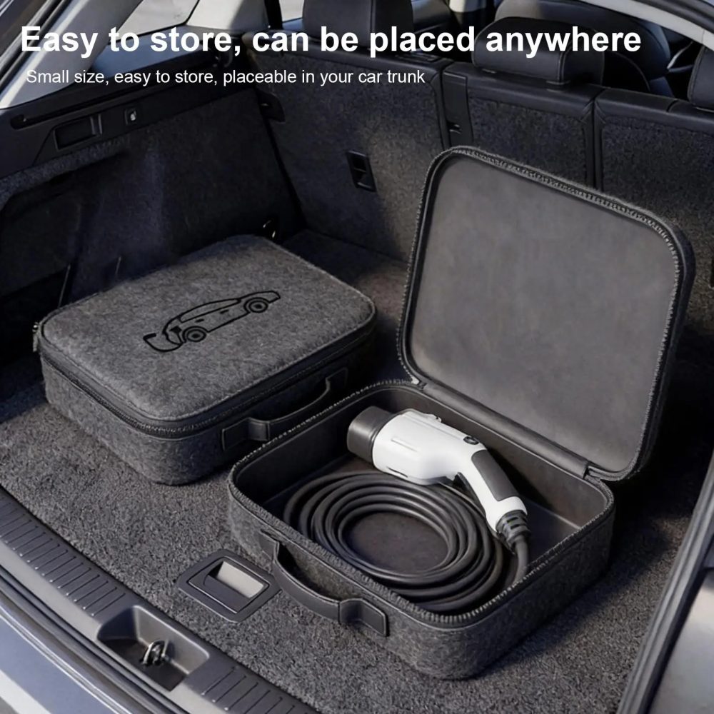 Aufbewahrungstasche für Ladekabel für Elektrofahrzeuge, tragbare Tasche für EV-Ladekabel, wasserdichte Tasche für Auto-EV-Ladekabel