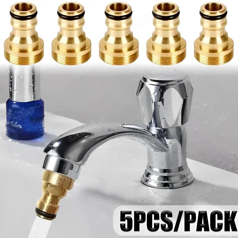 1/2/5PCS Universal Wasserhahn Küche Adapter Messing Wasserhahn Bewässerung Garten Werkzeuge Wasserhahn Anschluss Mixer Schlauch Adapter becken Zubehör