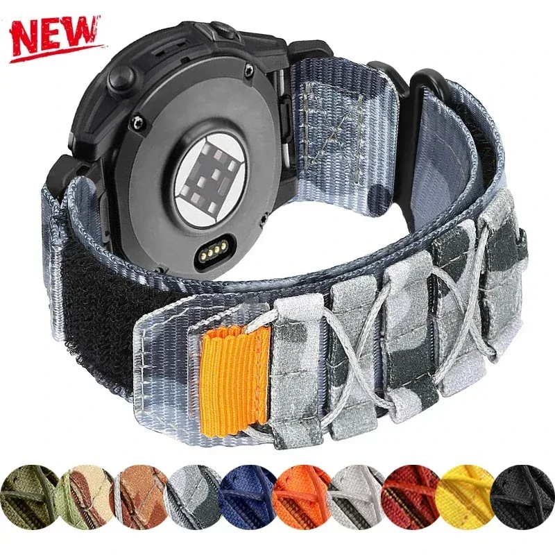 22mm 26mm Nylonband für Garmin Fenix 8 E 5 5X 6X 6 7 7X Pro/TACTIX/Mk2 Mk2i G1/Enduro 2 3 Sportarmband Quick Fit Armband