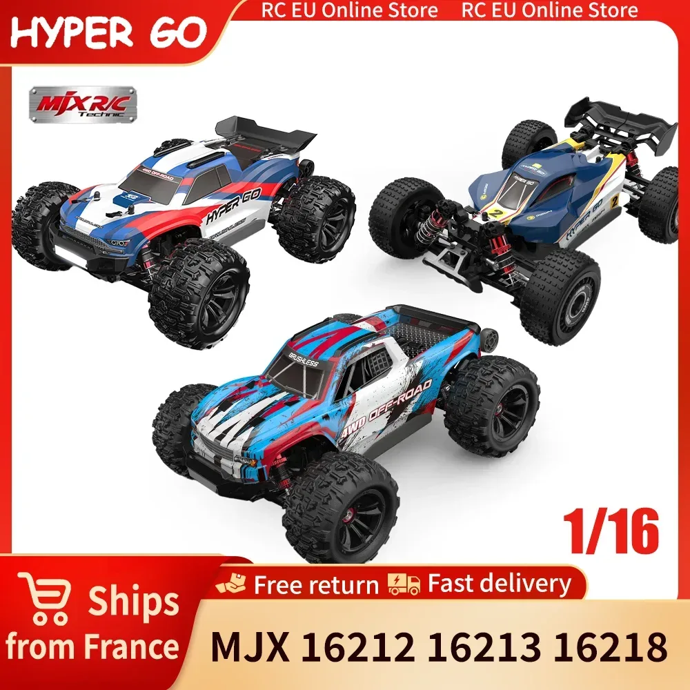 Hyper Go Mjx 16212 16213 16218 RC Auto 1/16 Maßstab Bürstenloser Motor 4WD Offroad Kletter-Rennwagen Hochgeschwindigkeits-RC-Rennauto 2,4G Ferngesteuertes Auto Offroad-Truck Spielzeug