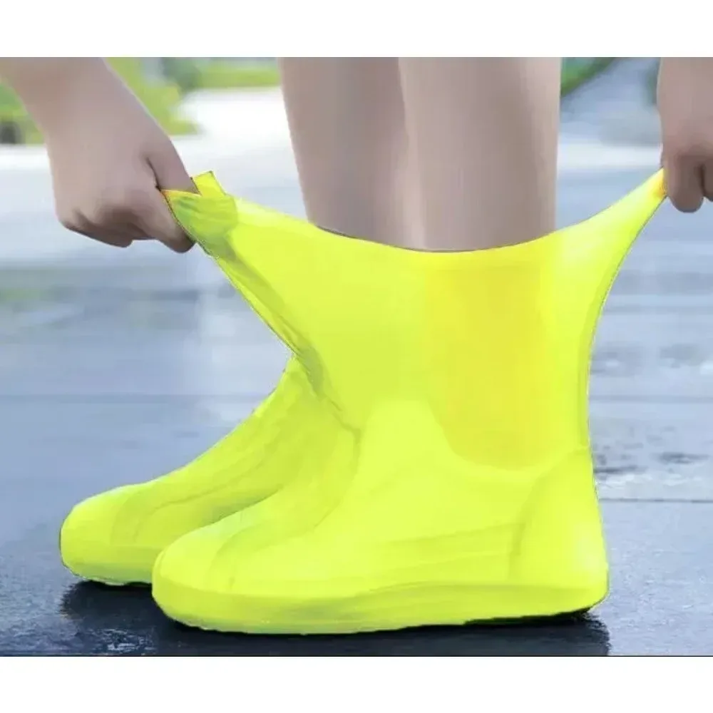 1 Paar wasserdichte Latex-Überschuhe, Unisex-Schuhschutz, wiederverwendbar, rutschfest, für Regenstiefel, Überschuhe, Wanderschuhe, Zubehör