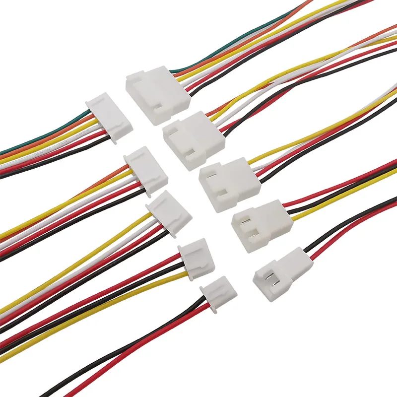 10 Stück Micro JST XH 2,54 mm Rastermaß 2/3/4/5/6 Pin Stecker / XH2,54 Buchse Verlängerungskabel Draht Kabelstecker 20 cm 26 AWG