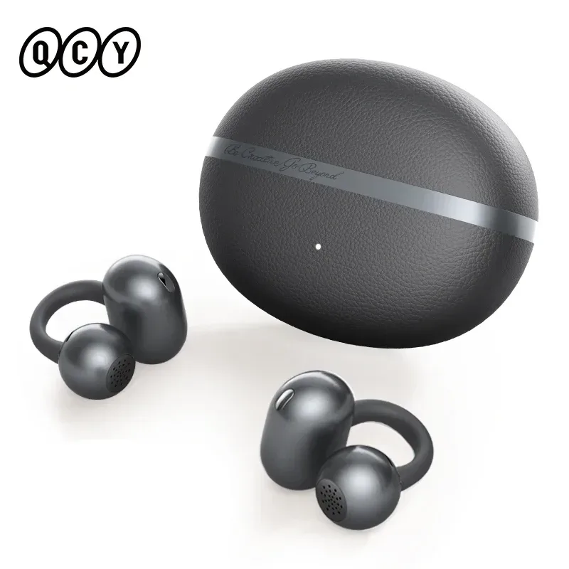 QCY Crossky C50 Drahtlose Ohrhörer mit offenem Ohr, Bluetooth 6.0, Komfort-Clip-On-Sport-Kopfhörer, 4 Mikrofone, KI, klarer Anruf, Bass-Boost-Kopfhörer