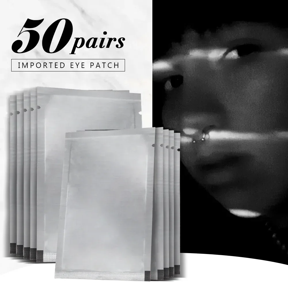50 Paar Wimpernpads, gepfropfte Wimpern-Hydrogel-Gel-Patches unter den Augenpads für Wimpernverlängerungsspitzen, Aufkleber, Feuchtigkeit