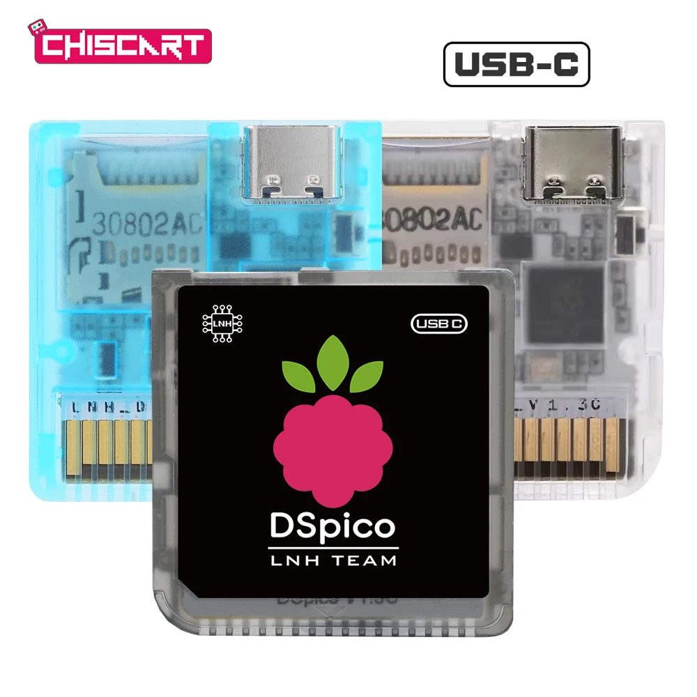 Chiscart DSpico USB-C-Version Spielkassette für NDS NDSL DSi 3DS Konsolen