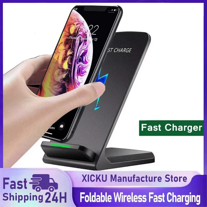 Kabellose Ladestation Kopfhörer- und Handy-Schnellladegerät Halterung für iPhone 17 16 15 14 13 Pro Max Samsung S24 S23 Xiaomi