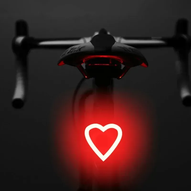 Fahrrad Rücklicht Herz Form IPX6 Wasserdichte Fahrrad Rücklicht LED Outdoor Sicherheit Rücklicht Radfahren Lampe Fahrrad Zubehör