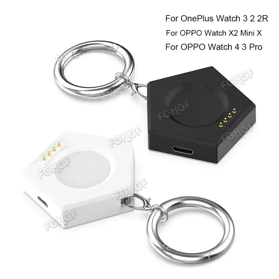 Magnetische Ladestation für OnePlus Watch 3 2 2R OPPO Watch X2 Mini/X/4 Pro/3 Pro/3/2/SE kabellose Ladestation Schlüsselanhänger USB/TypC