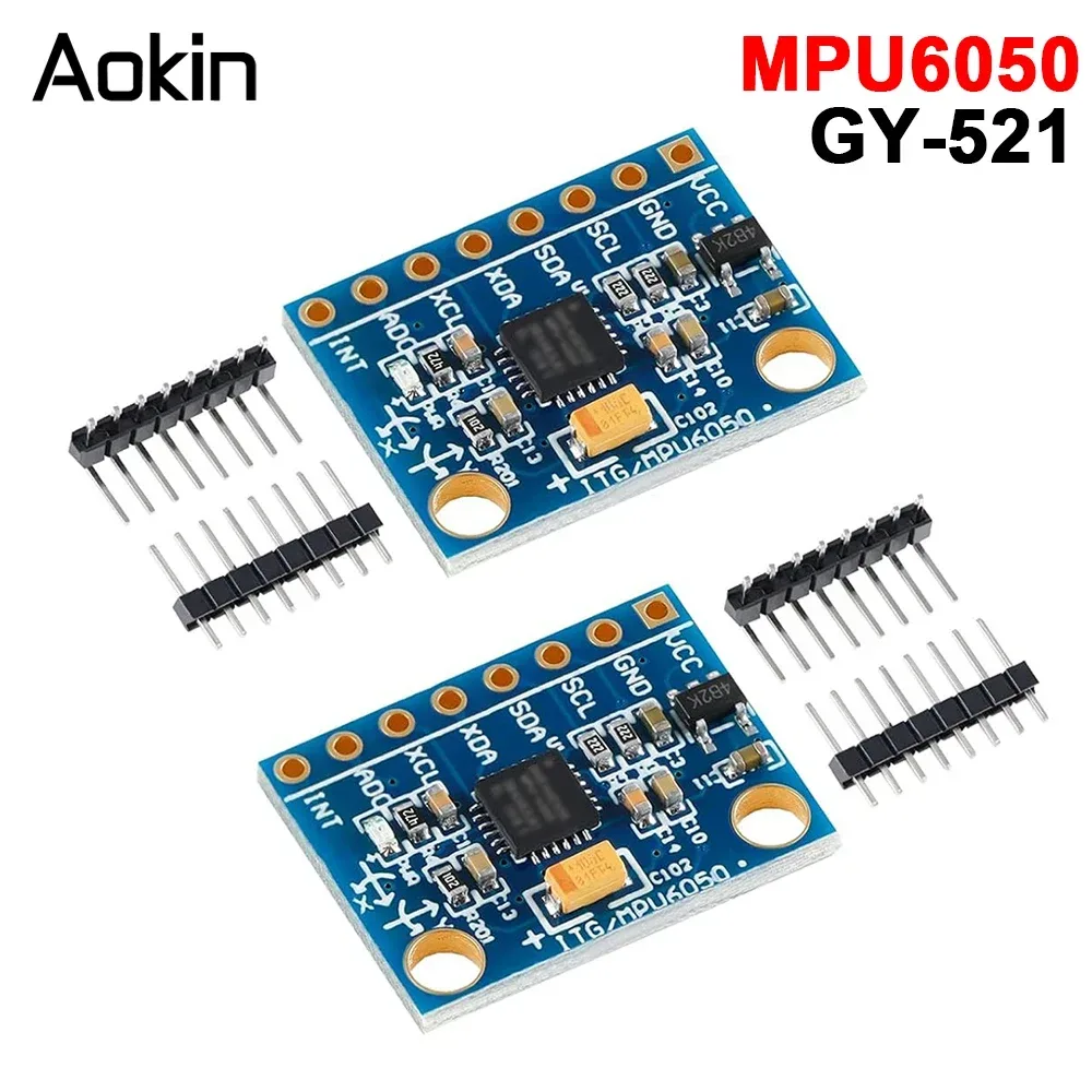 1/5/10 Stück GY521 GY-521 MPU6050 IIC I2C Schnittstelle 3-Achsen-Analog-Gyroskop-Sensor Beschleunigungsmesser-kompatibles Modul für Arduino