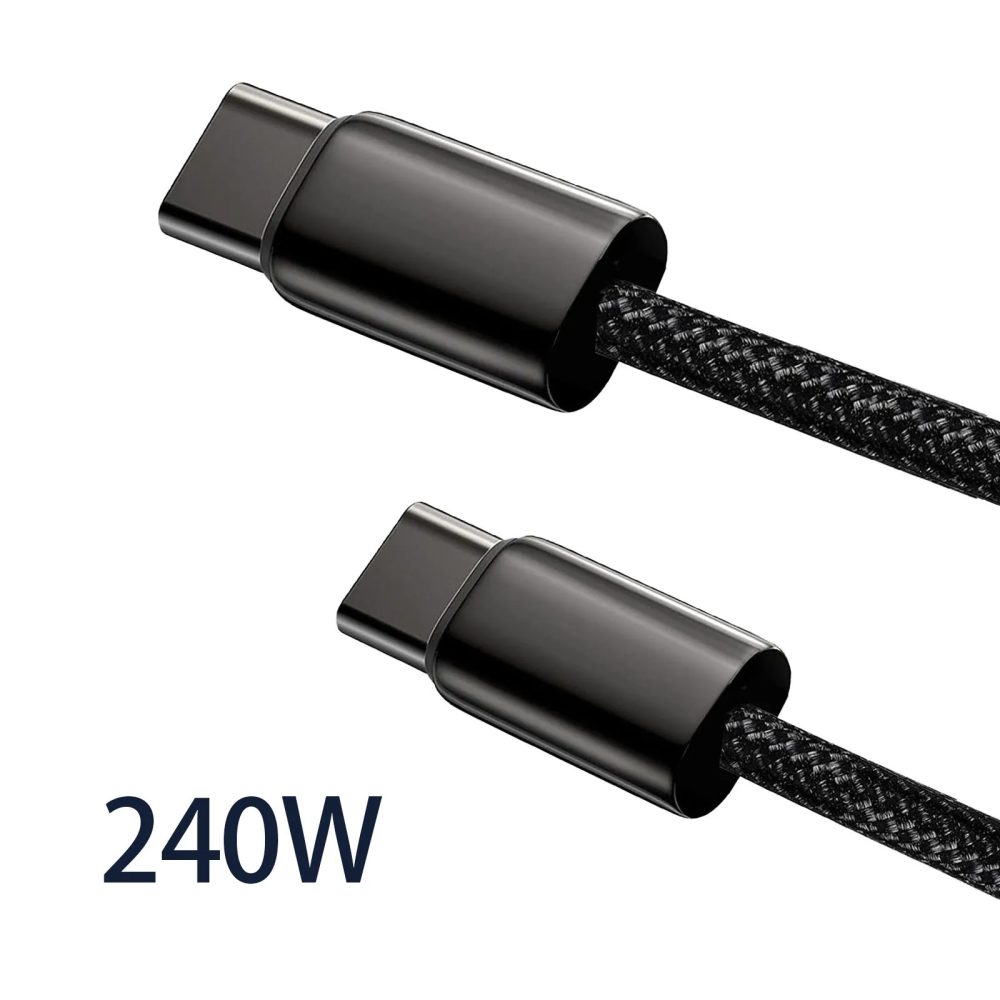 240W/100W PD3.1 Schnellladekabel für iPhone17/16/15, Samsung S24/23/22, iPad Pro, MacBook Pro, Nylon geflochtenes langlebiges Kabel.