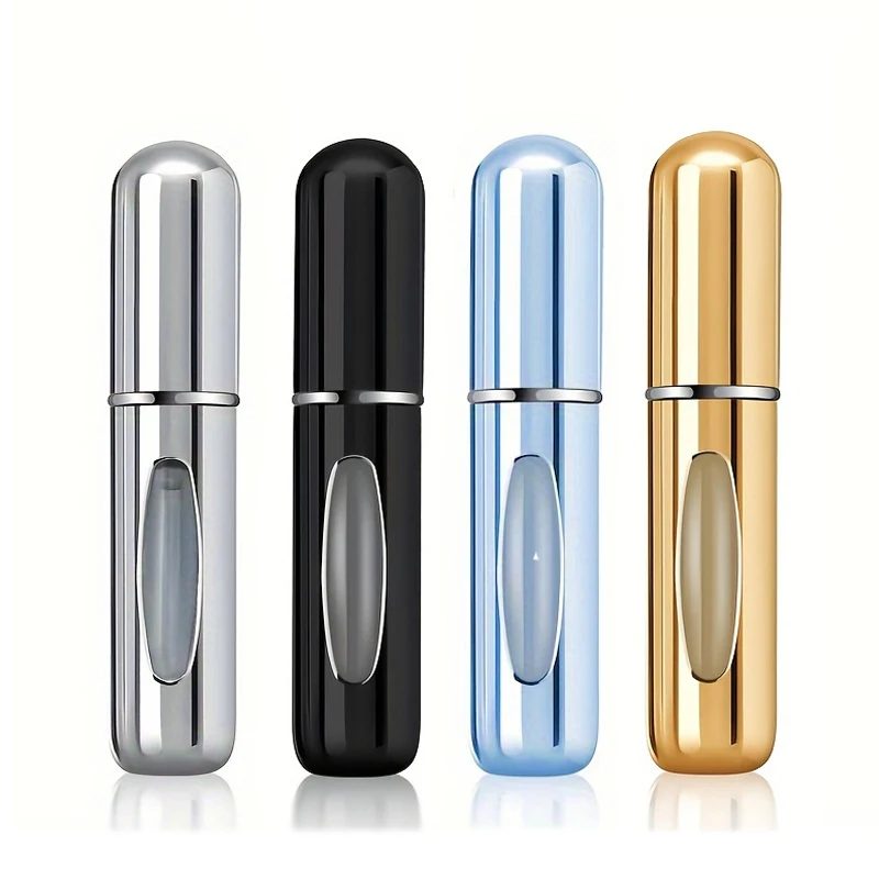 1/4 Stück 5 ml Parfümzerstäuber, tragbarer Flüssigkeitsbehälter für Kosmetika, Reisen, Mini-Aluminiumspray, leere nachfüllbare Flasche