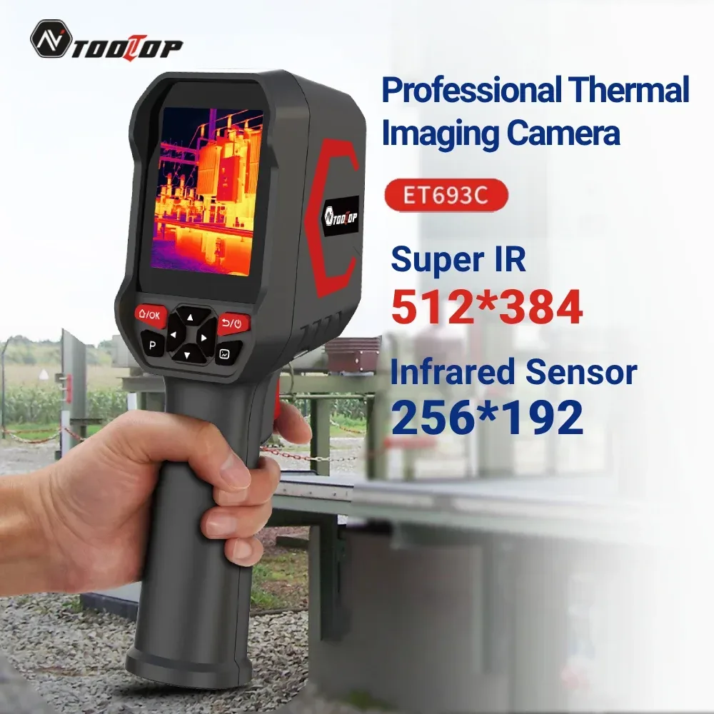 TOOLTOP ET693C 256*192 Handheld Wärmebildkamera 8G Speicher 1080P Sichtbare Fusion Professionelle Elektrische Reparatur Wärmebildkamera