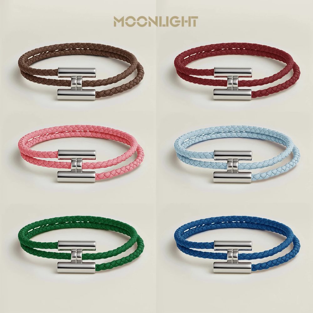 MOONLIGHT Klassisches Design Magnetisches H-Knopf-Armband für Damen Leder-Charm-Armband Hochwertiges Paar-Geschenk Großhandel