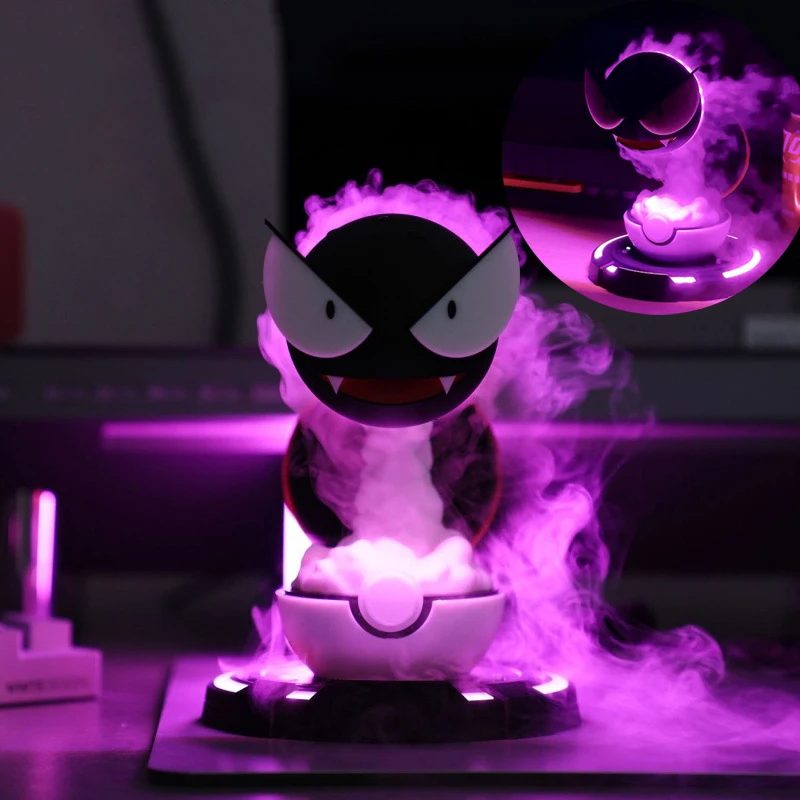 Gastly USB-Luftbefeuchter Anime Wassernebel Aromatherapie-Diffusor Desktop-Luftbefeuchter Kreative Atmosphärenbeleuchtung Geschenke