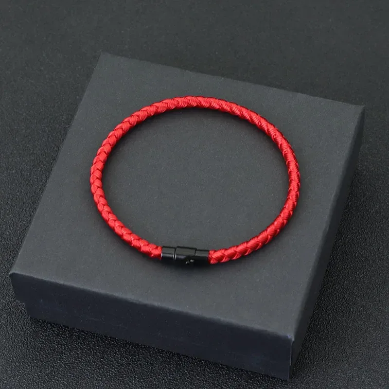 Hochwertiges Kielseil-Armband - Glücksbringendes Rotes Faden-Paararmband für Wohlstand und Reichtum - Magnetisches Armband