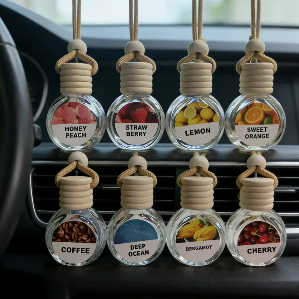 Auto-Lufterfrischer mit ätherischem Öl, sorgt für einen langanhaltenden Duft in Ihrem Auto, eine Flasche hält 180 Tage.