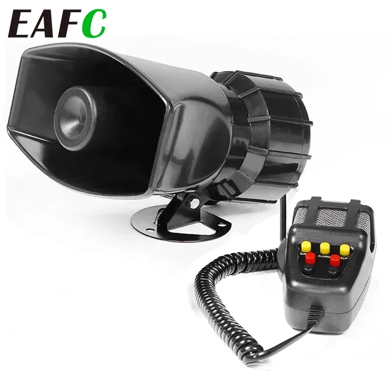 EAFC Autohupe, 7 Sounds, Autosirene, Lufthupe, Ton, Auto-Sirene, Hupe, Mikrofon, PA-Lautsprechersystem, Notfallverstärker, Sirene, 12 V