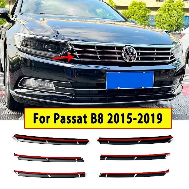 Für vw passat b8 Frontgrill verchromt 2015 2016 2017 2018 2019 Variante verchromt Dekorations streifen auf dem Frontgrill