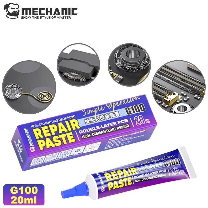 Mechaniker G100 Nicht-Demontage Drop Point Reparatur Paste für Telefone Schwanz Stecker CHIP Pin PCB Sitz Drooped Points Schnelle Aushärtung Reparatur