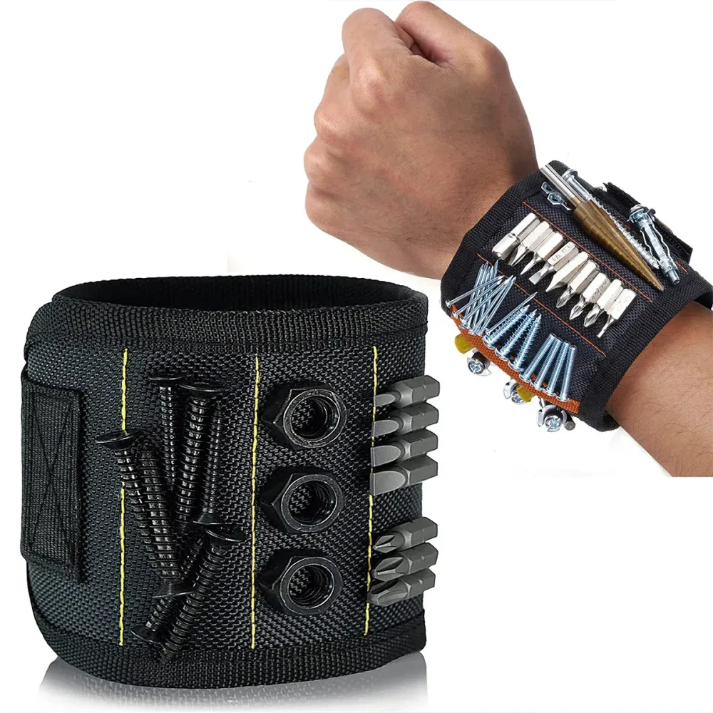 Magnetisches Armband zum Halten von Schrauben, Nägeln, Bohrern, Handgelenk-Werkzeughaltergürteln mit starken Magneten, coole Gadgets für Männer und Frauen
