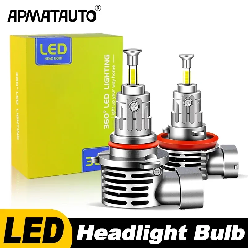 2x 30000LM Turbo 360 Mini Größe H8 H11 LED Scheinwerfer 200W Super Helle 6000K Canbus 9005 HB3 9006 HB4 LED Scheinwerfer Birne 7035 CSP