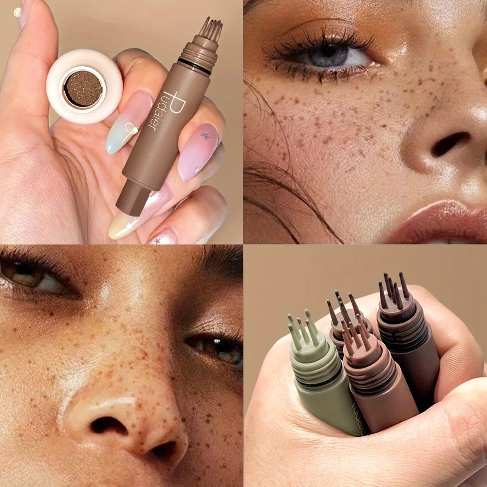 Sommersprossen-Stempel-Make-up-Stift, wasserfest, natürliches Aussehen, gepunktete Sommersprossen, langlebig, schweißfest, anfängerfreundlich