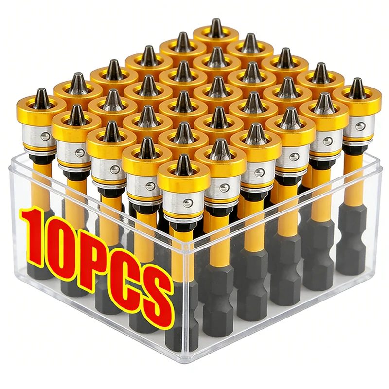 Magnetischer Gipskarton-Positionierer Schraubendreher-Bit-Set PH2 Sechskant-Schaft Trockenbau-Bohrwerkzeuge 50mm