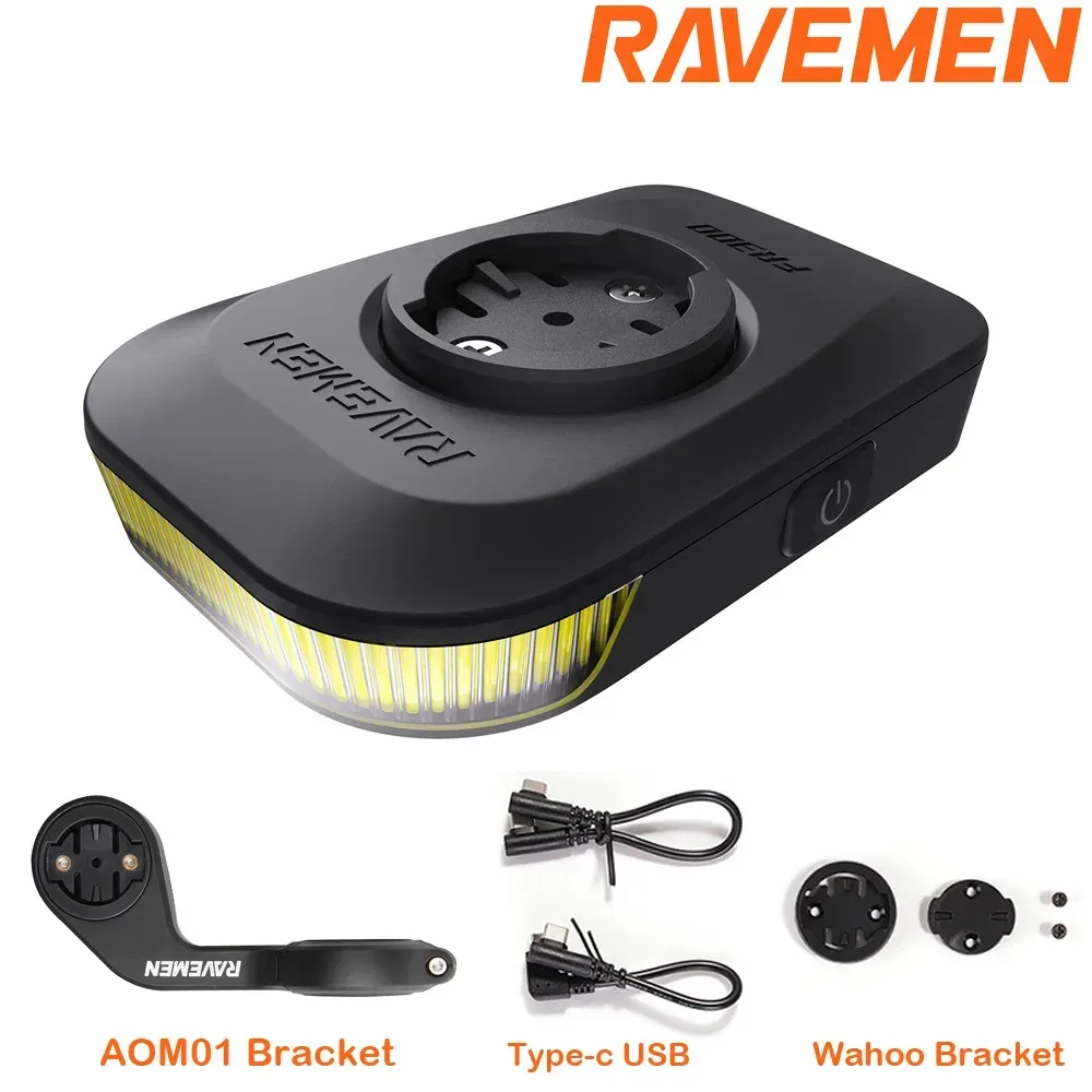 RAVEMEN FR300 FR160 Fahrrad-Tagfahrlicht AOM05 Halterung Kompatibel mit Garmin Wahoo GPS Fahrrad-Sicherheits-Seitenbeleuchtung Vorderlicht