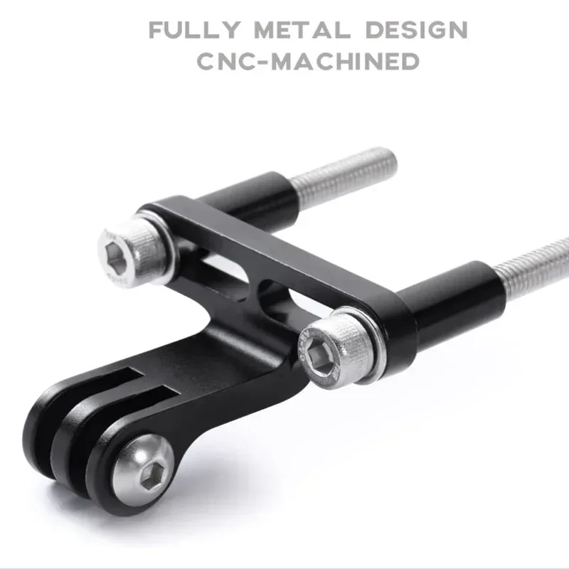 CNC-Aluminium-Fahrradlenkerhalterung für GoPro Action-Kamera & Fahrradlicht, kompatibel mit Garmin Computer, Dual-Purpose-Halterung für