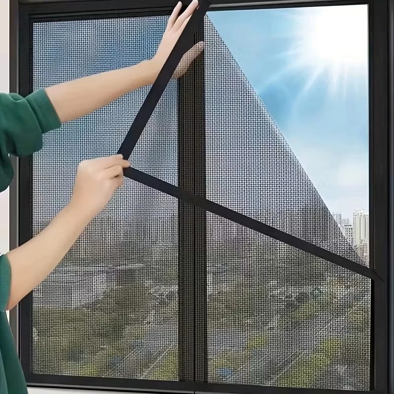 Mückenschutz-Fensterrollo, selbstklebendes Fenster-Moskitonetz, sommerliches Insektenschutz-Türrollo, Fenster-Moskitonetz