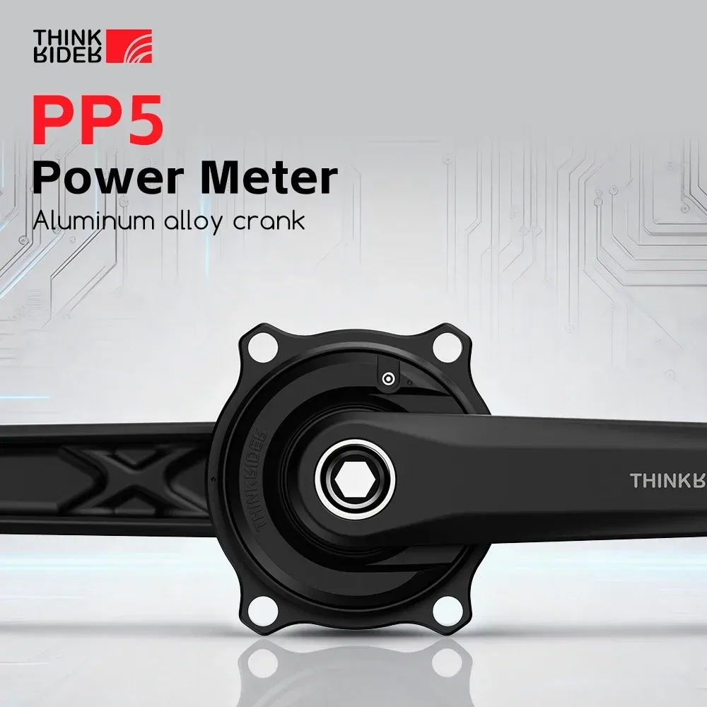 THINKRIDER PP5 Fahrrad-Powermeter mit 4 Bolzen, 110BCD, 24mm Kadenz-Pedalbalance, BLE ANT+ Kurbelgarnitur Kettenblatt für Shimano
