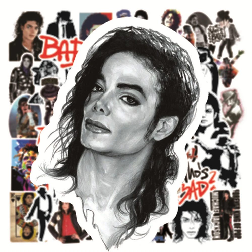 10/30/50 Stück Stücke von Rock Star Michael Jackson Aufkleber Coole Graffiti Aufkleber für Skateboard Laptop Gepäck Telefon Aufkleber Dekor
