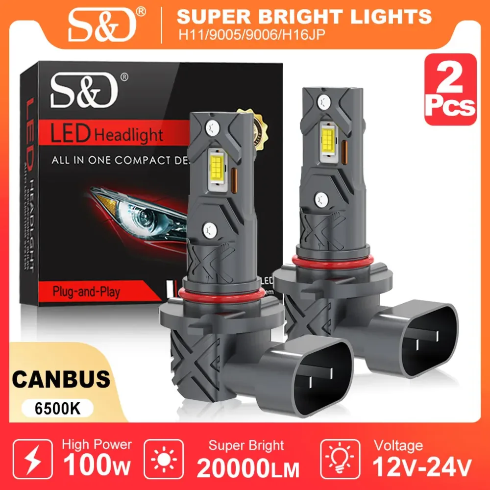 20000LM H11 LED Canbus H8 H9 H16JP 9005 HB3 9006 HB4 LED Auto Scheinwerfer Birne Canbus Super Helle 6000K 12V 24V Nebel Lampen
