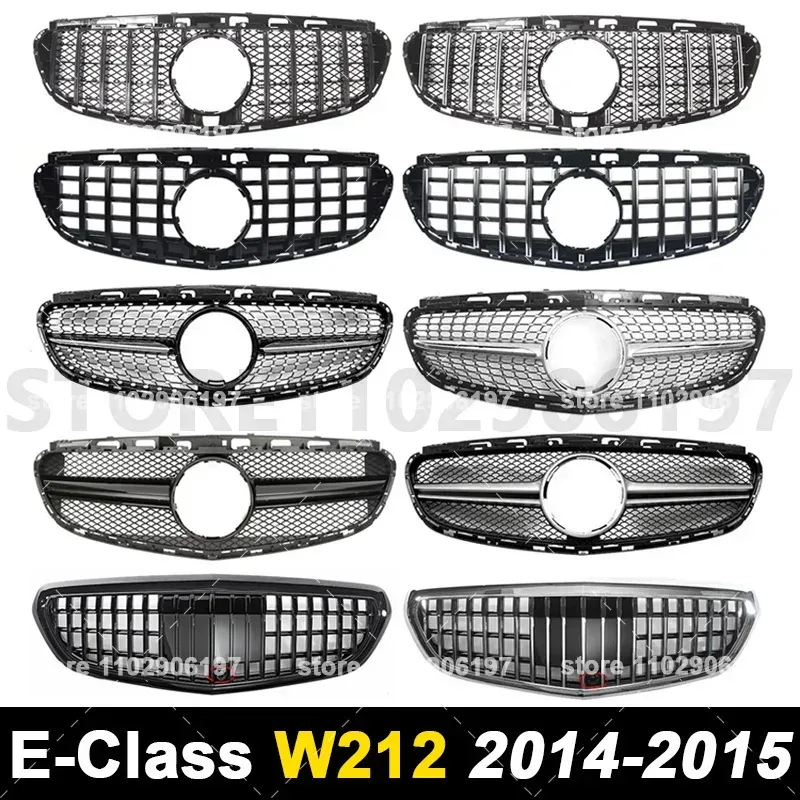 Für 2014-2015 W212 E Klasse Limousine Mercedes Benz E200 E250 E300 E350 E400 E500 E550 E63 AMG GT Stoßstange Mesh Racing Grille