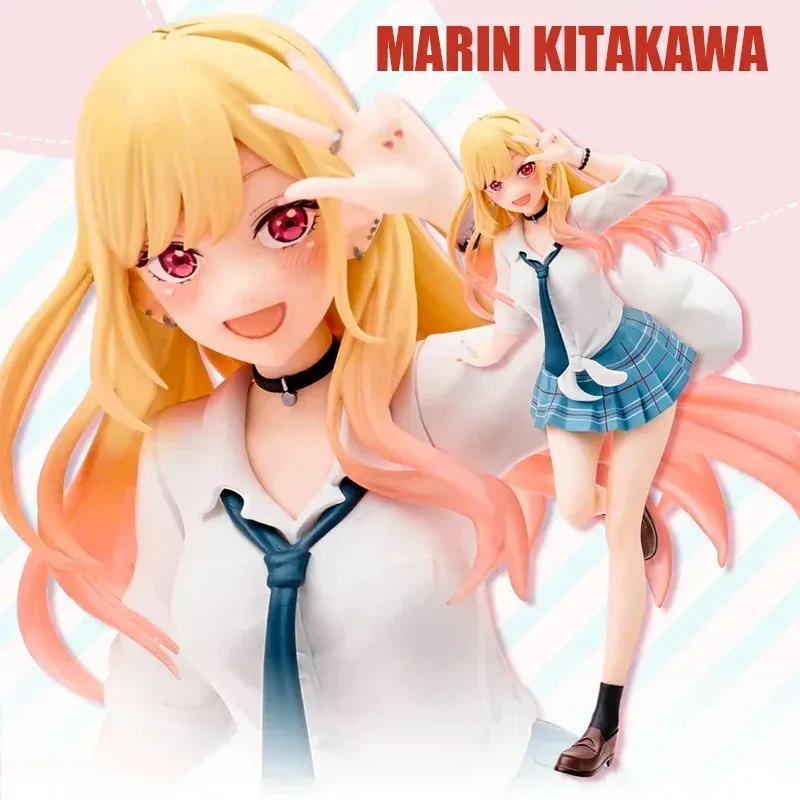 My Dress Up Darling MARIN KITAKAWA Uniform Anime Figur Spielzeug 18 cm PVC Modell Sammler Geburtstag Geschenk