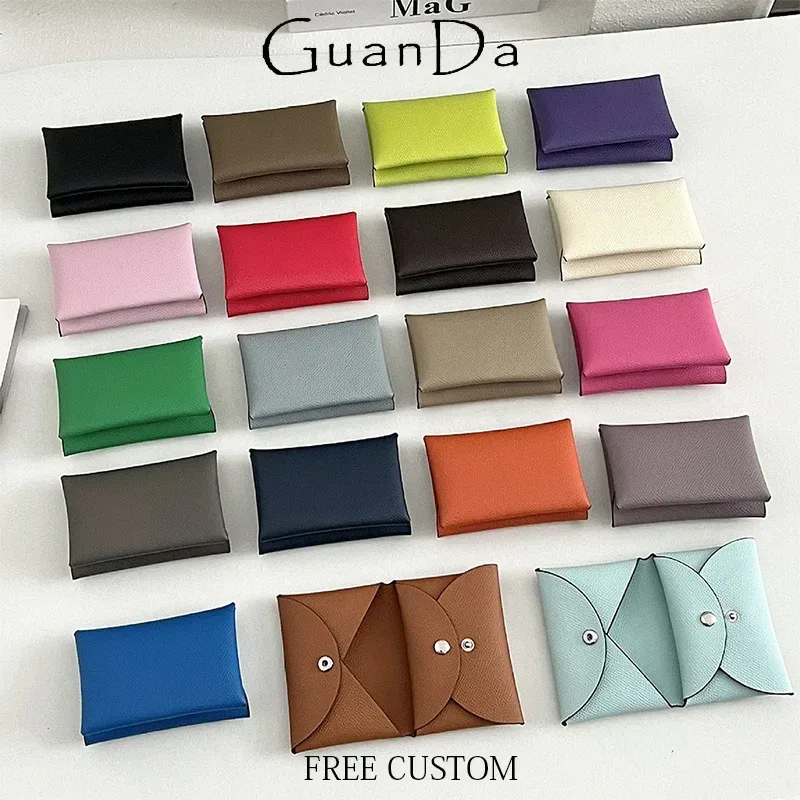 Luxuriöse Mode-Geldbörse aus Spaltleder, Lässiger Kartenhalter für Damen und Herren, Echtes Leder, Niedliche Kurze Brieftasche, Dropshipping-Geschenk