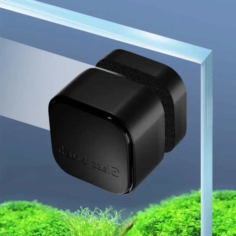 1 Stück magnetische Aquarium-Glasreiniger-Bürste, quadratischer Mini-Algenschaber aus Kunststoff für die Wartung von Aquarien, geeignet für verschiedene Fische