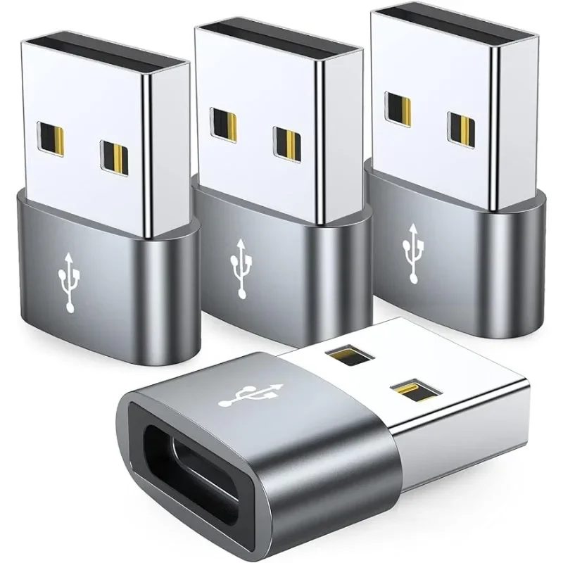 4er Pack USB C Buchse zu USB Stecker Adapter Typ C zu USB ein Ladegerät Kabel Konverter, kompatibel mit iPhone iPad Samsung Galaxy Pixel
