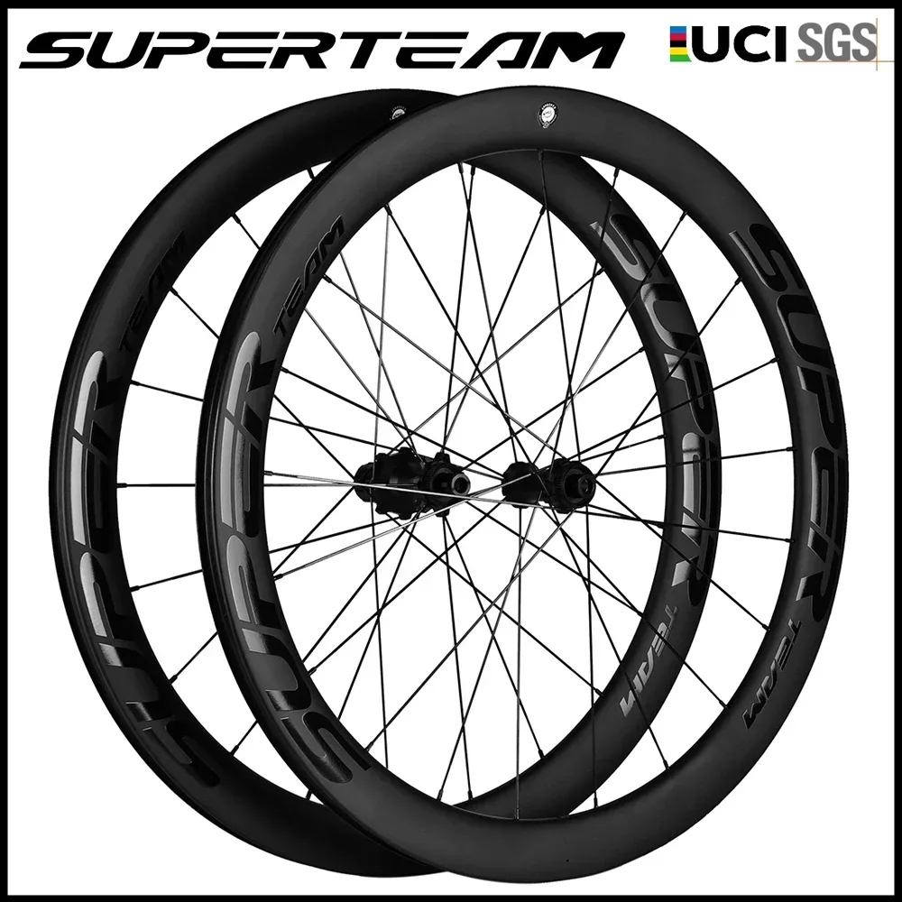 SUPERTEAM Scheibenbremse 700C Carbonräder Center Lock/6 Bolt Rennradräder UCI Qualität Rennradradsatz