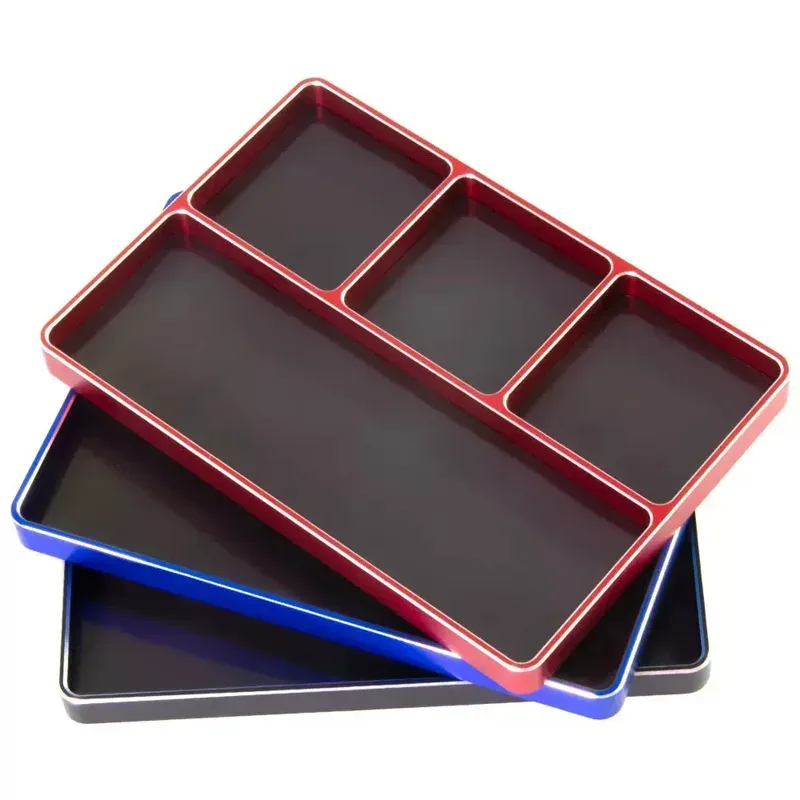 Metall Frosted Magnetische Schraube Werkzeug Lagerung Box Tablett Fit Für RC Auto Fernbedienung Flugzeug Fernbedienung Schiff