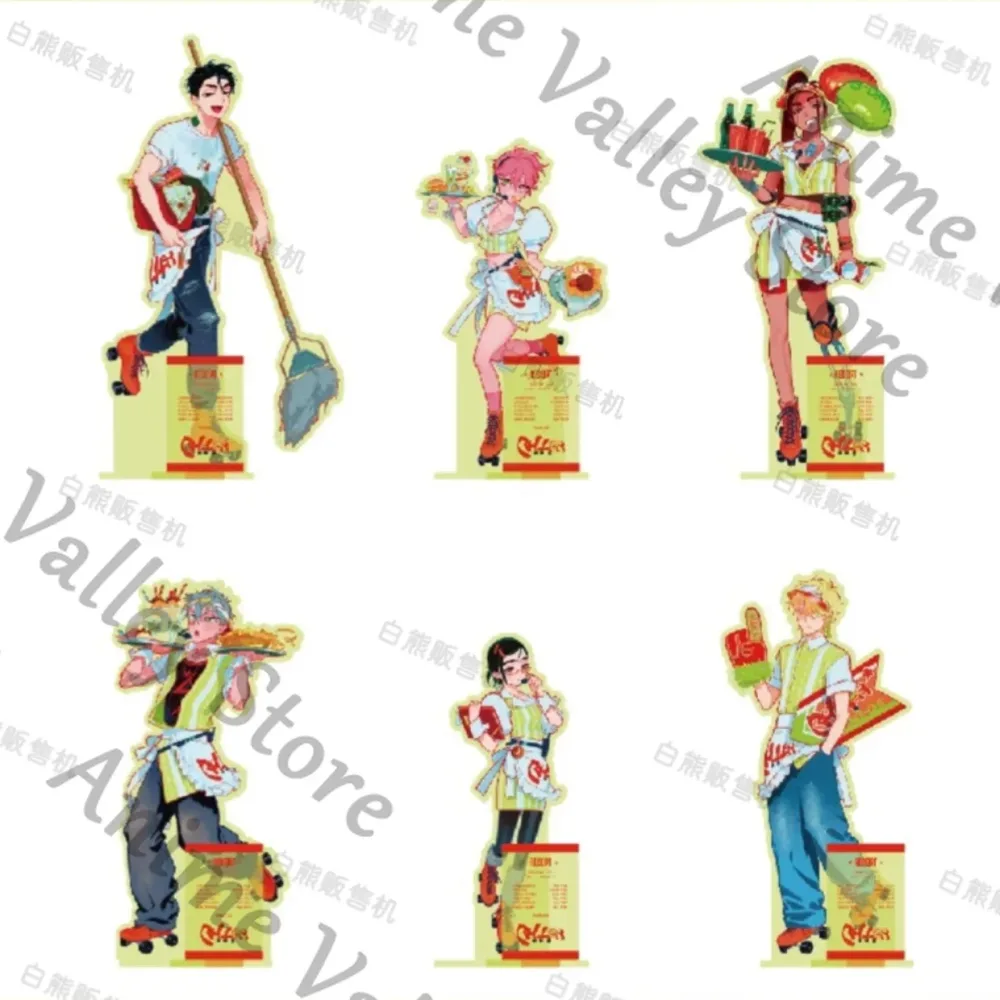 Original Anime Alien Stage Ivan Till Mizi Luka Sua Hyuna Cosplay 4. Jahrestag Cartoon Acryl-Standschild Anhänger Schlüsselanhänger