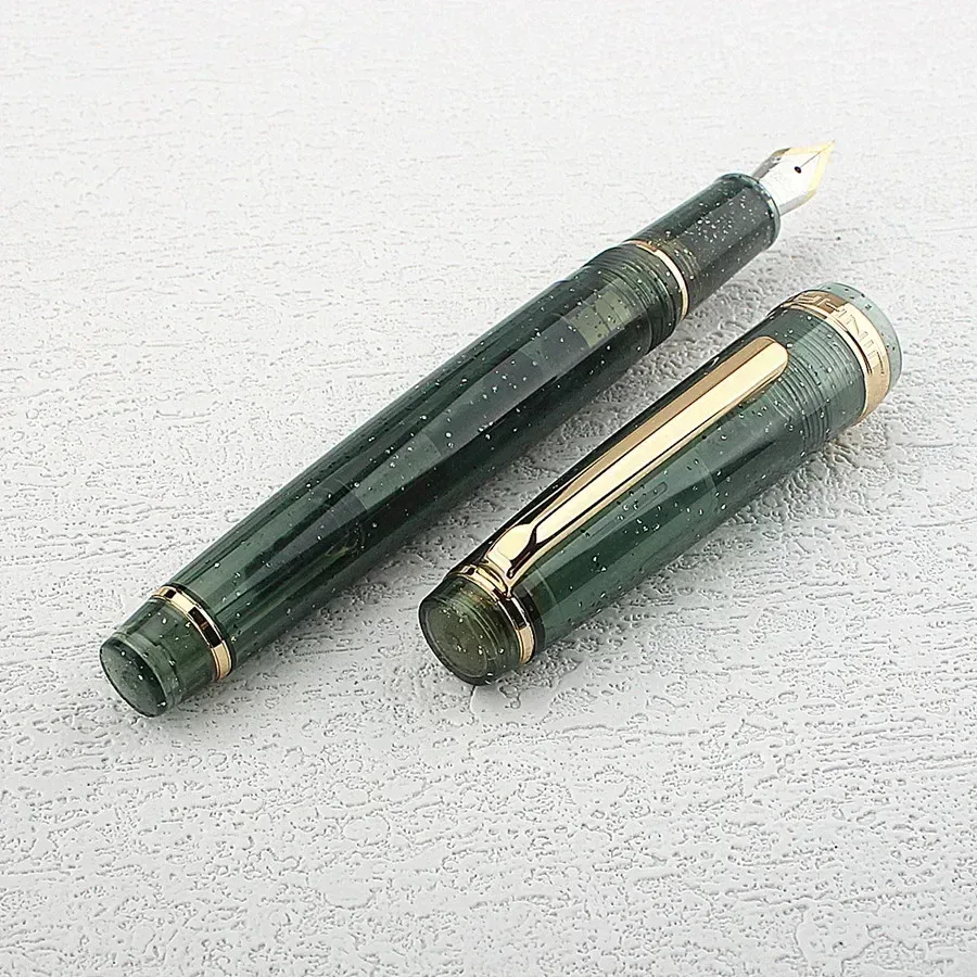 JINHAO 82-Füllfederhalter, EF F M Feder, transparent, fluoreszierend, blaue Tinte, Stift, Business-Briefpapier, Büro, Schulbedarf, Stifte