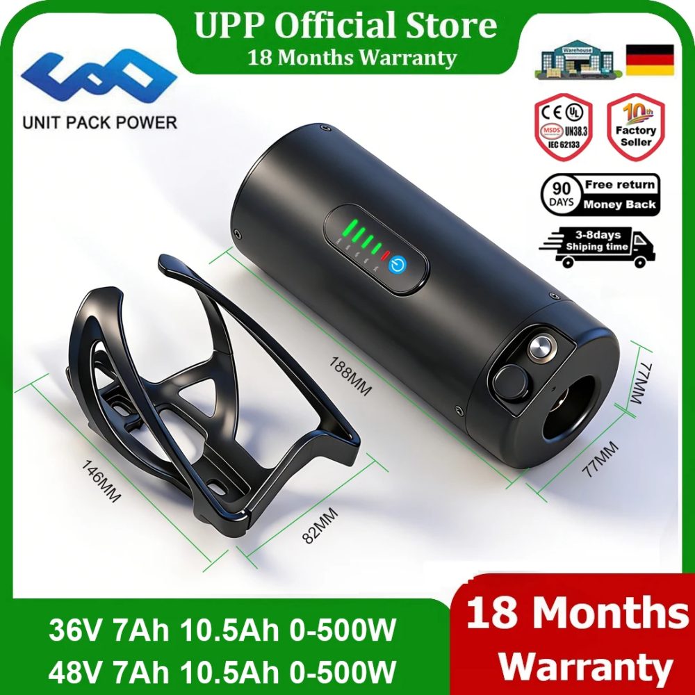 Mini-Flaschenakku für E-Bikes, 36V 14Ah 7Ah 36V 48V 7Ah 10.5A 18650 Lithium-Akku für Bafang Tongsheng 500W 350W 250W Elektrofahrräder