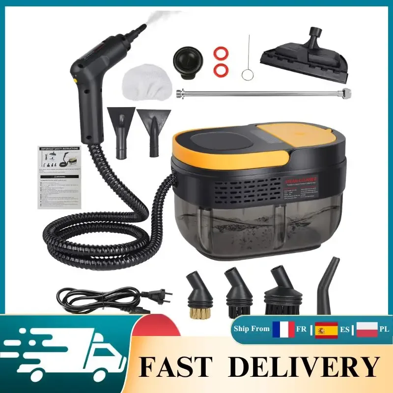 2500W Hochdruck-Dampfreiniger Handgehaltener Hochtemperatur-Dampfreiniger mit 1600ML Wassertank Tragbare Dampfreinigungsmaschine für Zuhause, Bad, Küche, Auto