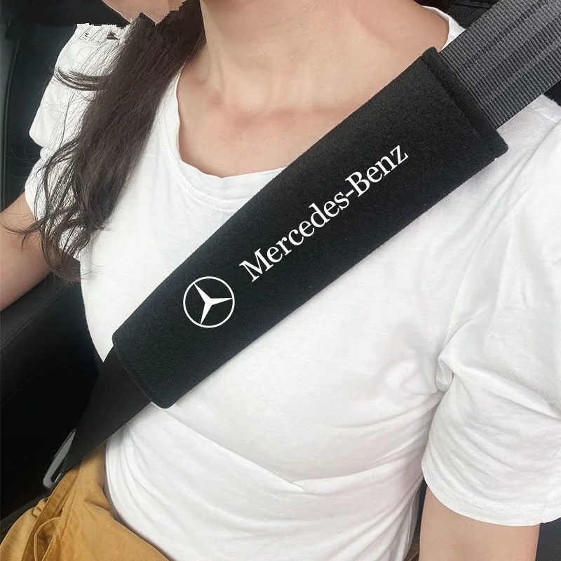 2 Stück Auto-Innenraum Sicherheitsgurt-Schutzabdeckung Auto-Zubehör für Mercedes Benz AMG A C E S Klasse W203 W220 W206 W205 W211 C260