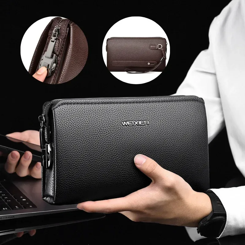 Neue Ankunft männer Kupplung, Hochwertige Business Einfarbig Geldbörse für Männer handtaschen herren tasche männer brieftasche bolsos hombre kupplung sac