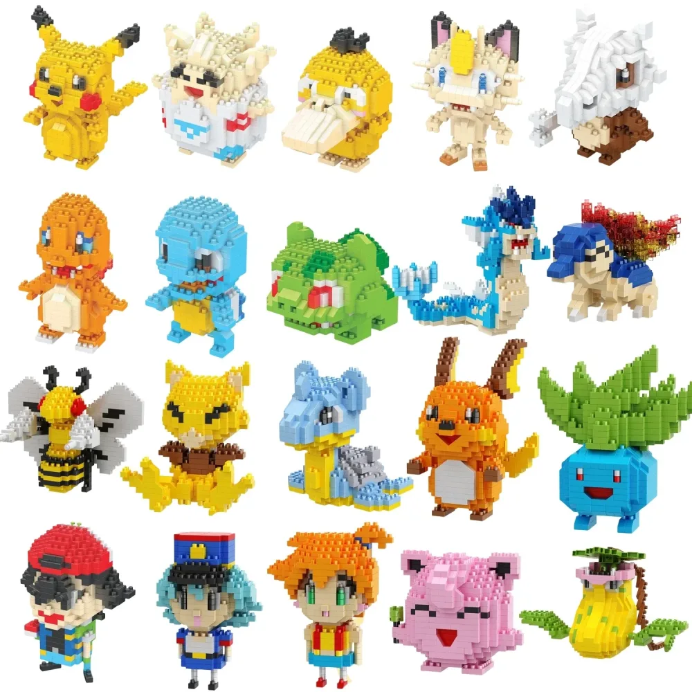 Pokemon Mikro-Bausteine Marowak Jigglypuff Gengar Mudkip Piplup Raichu Gyarados Pikachu Mini-Figuren