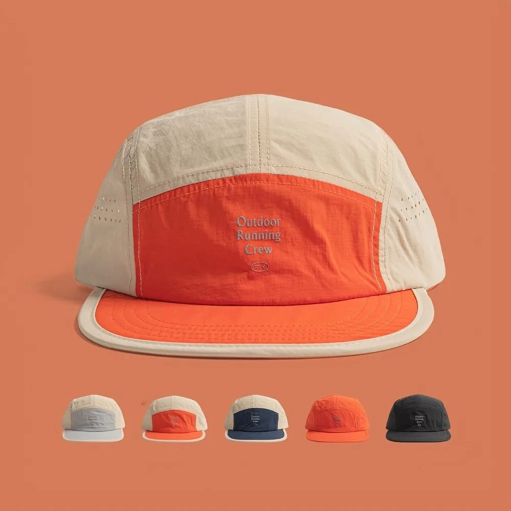 Amerikanische Retro-Farbblock-Mütze, schnell trocknend, Unisex, Sommer, leicht und atmungsaktiv, Schirmmütze, Outdoor-Sonnenschutz, Baseballkappen